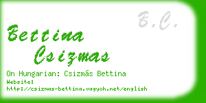 bettina csizmas business card